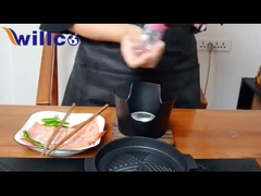 Αλλουμινίου Φεγγίτη Μεταφορτωτής Μπαρμπέκιου Grill Εμπορικός εξοπλισμός μαγειρέματος Μαύρο
